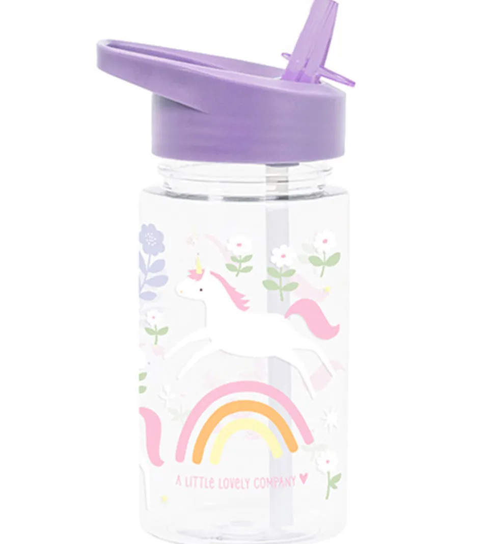 A Little Lovely Company Drikkedunk m. Sugerør - 450 ml - Unicorn