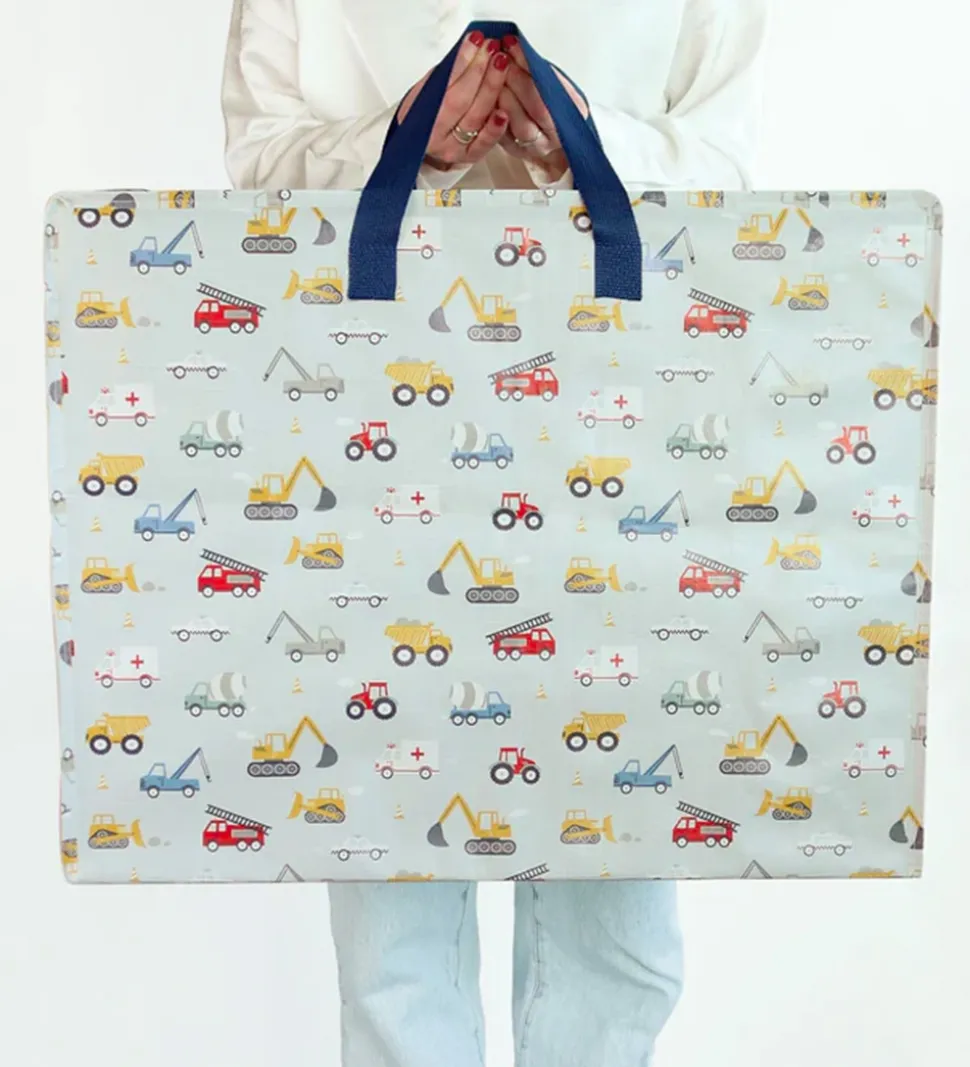 A Little Lovely Company Opbevaringspose - 58x26x46 cm - Vehicles
