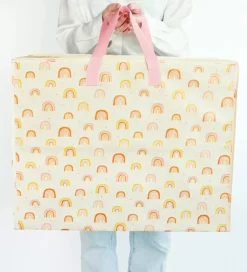 A Little Lovely Company Opbevaringspose - 58x26x46 cm - Rainbows