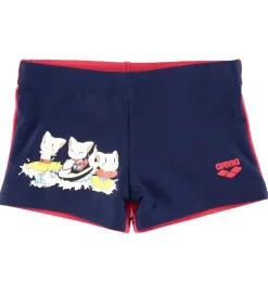 Arena Badebukser - Friends - Navy/Cherry Red