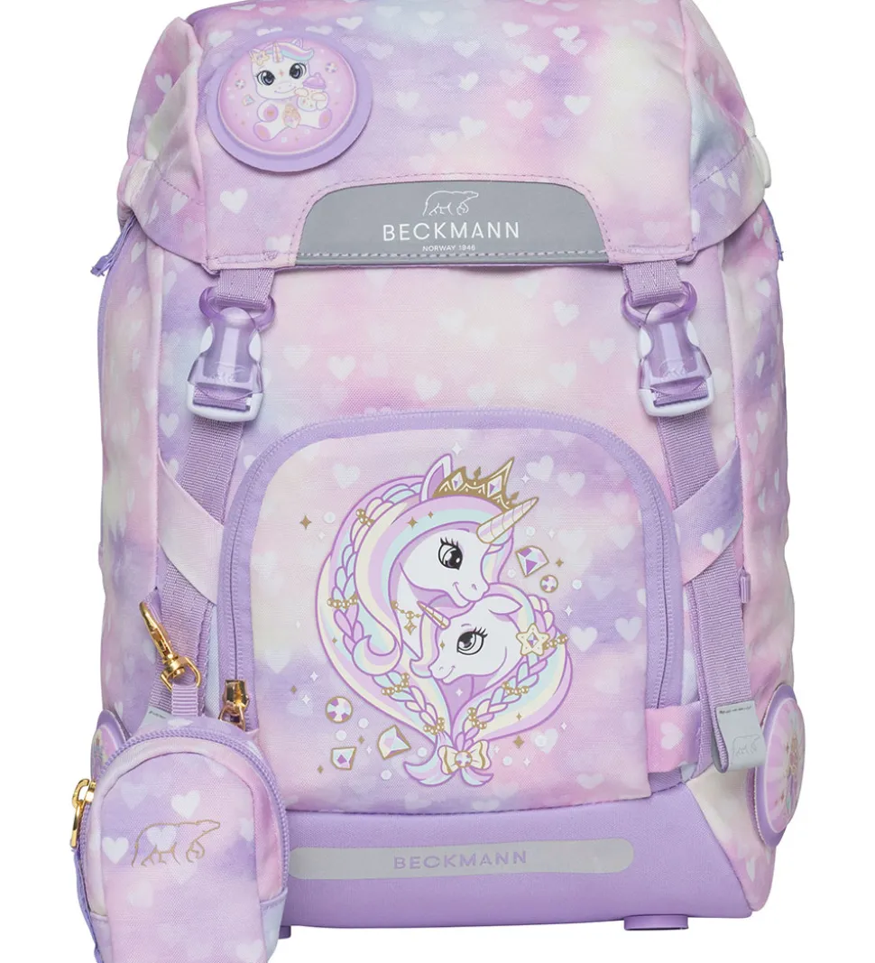 Beckmann Skoletaske - Classic - Unicorn Princess - Lilla