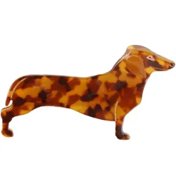 By Stær Hårklemme - Gravhund - 9x4 cm - Brun