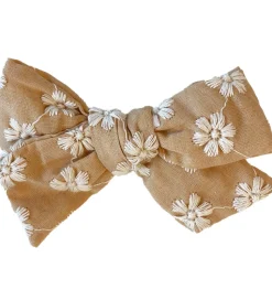 By Stær Hårspænde m. Sløjfe - Blanca - 9x6 cm - Beige m. Hvid Bl
