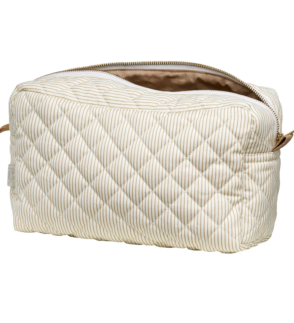 Cam Cam Toilettaske - Stor - Classic Stripes Camel/Camel
