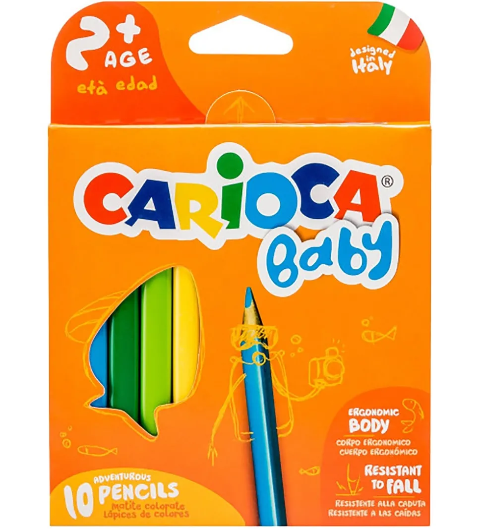 Carioca Baby Farveblyanter - 10 stk - Multifarvet