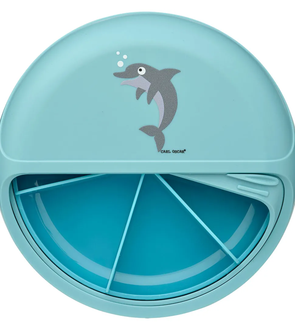 Carl Oscar Snackboks - MiniDisc - 12 cm - Blå m. Delfin