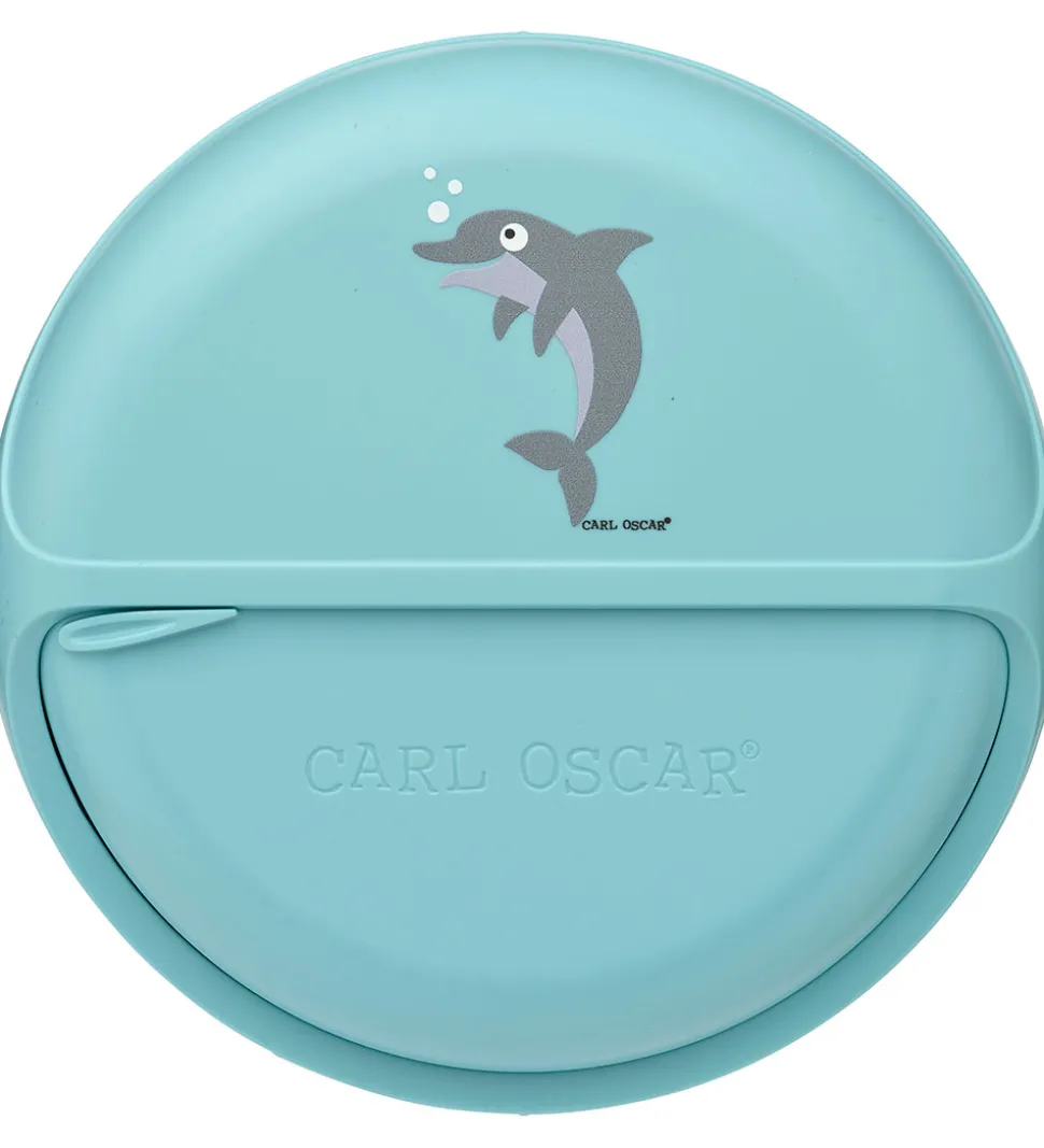Carl Oscar Snackboks - SnackDisc - 15 cm - Blå m. Delfin
