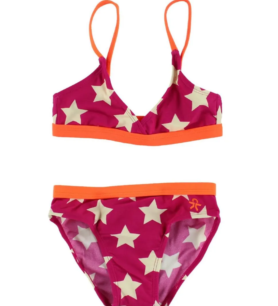 Color Kids Bikini - Pink/Orange m. Stjerner
