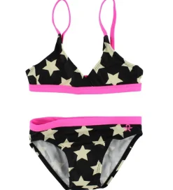 Color Kids Bikini - Sort/Pink m. Stjerner