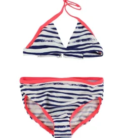 Creamie Bikini - Hvid/Navy Stribet