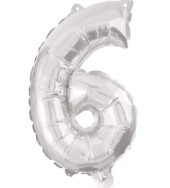 Decorata Party Foileballon - 85 cm - No 6 - Sølv