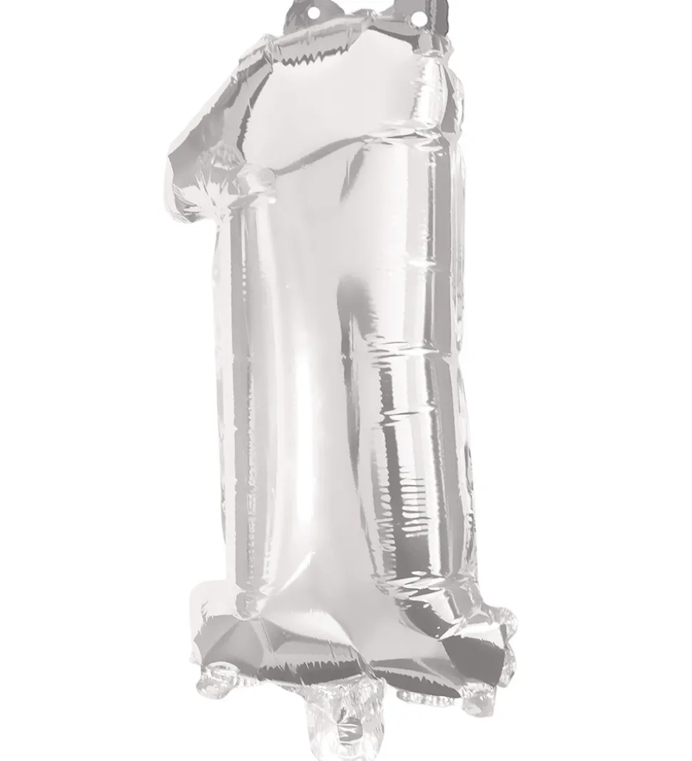 Decorata Party Foileballon - 85 cm - No 1 - Sølv