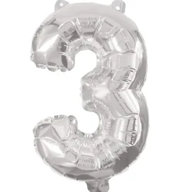 Decorata Party Foileballon - 85 cm - No 3 - Sølv