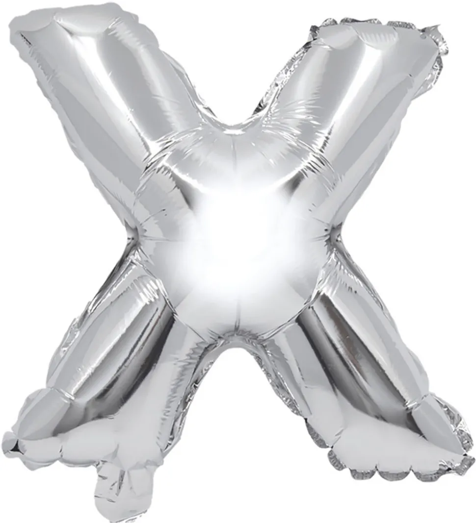 Decorata Party Foileballon - 31 cm - X - Sølv
