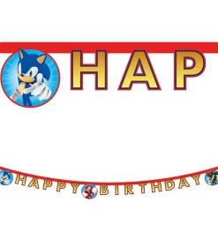 Decorata Party Happy Birthday Banner - Sonic Speed