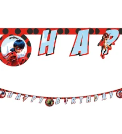 Decorata Party Happy Birthday Banner - Miraculous Ladybug