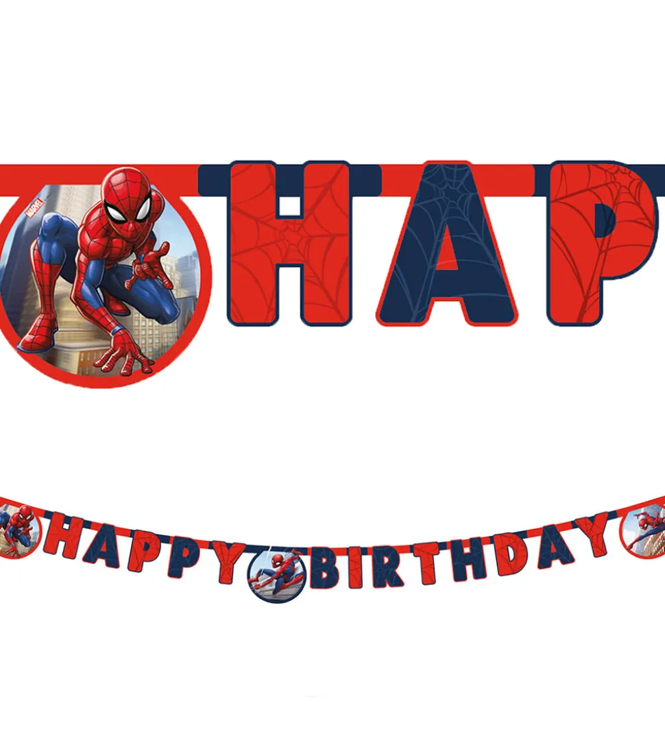 Decorata Party Happy Birthday Banner - Spider-Man Crime Fighter