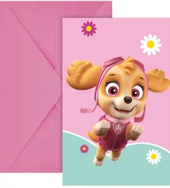 Decorata Party Invitationer - 6-pak - Paw Patrol Skye And Everes