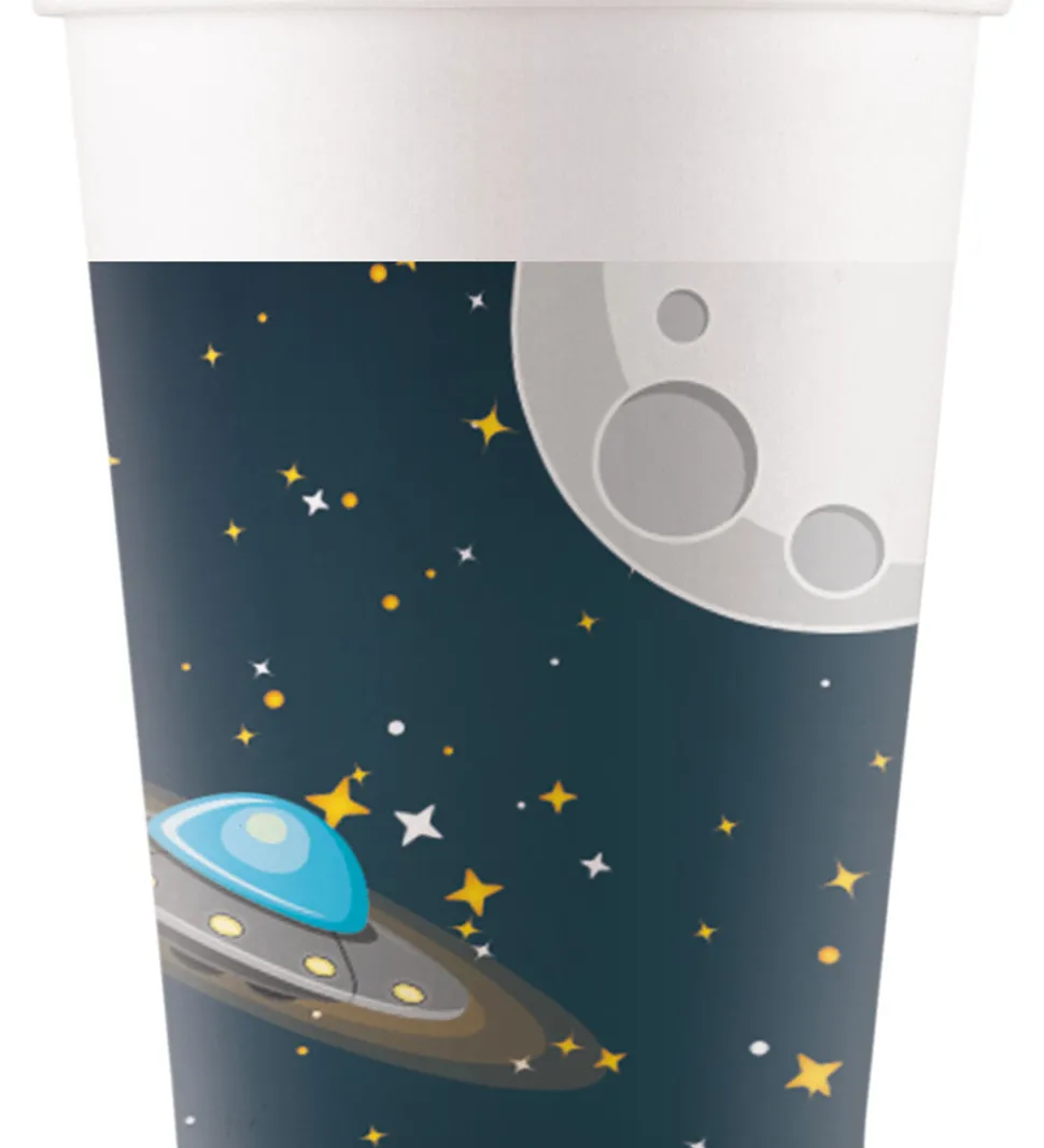 Decorata Party Papkrus - 8-pak - 200ml - Rocket Space