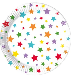 Decorata Party Paptallerkner - 8-pak - 19,5 cm - Multicolour Bri