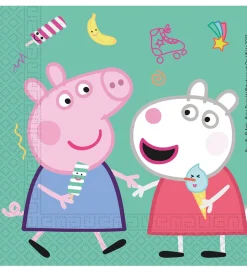 Decorata Party Servietter - 20-pak - 33x33 cm - Peppa Pig Messy
