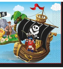 Decorata Party Servietter - 20-pak - 33x33 cm - Island Pirates