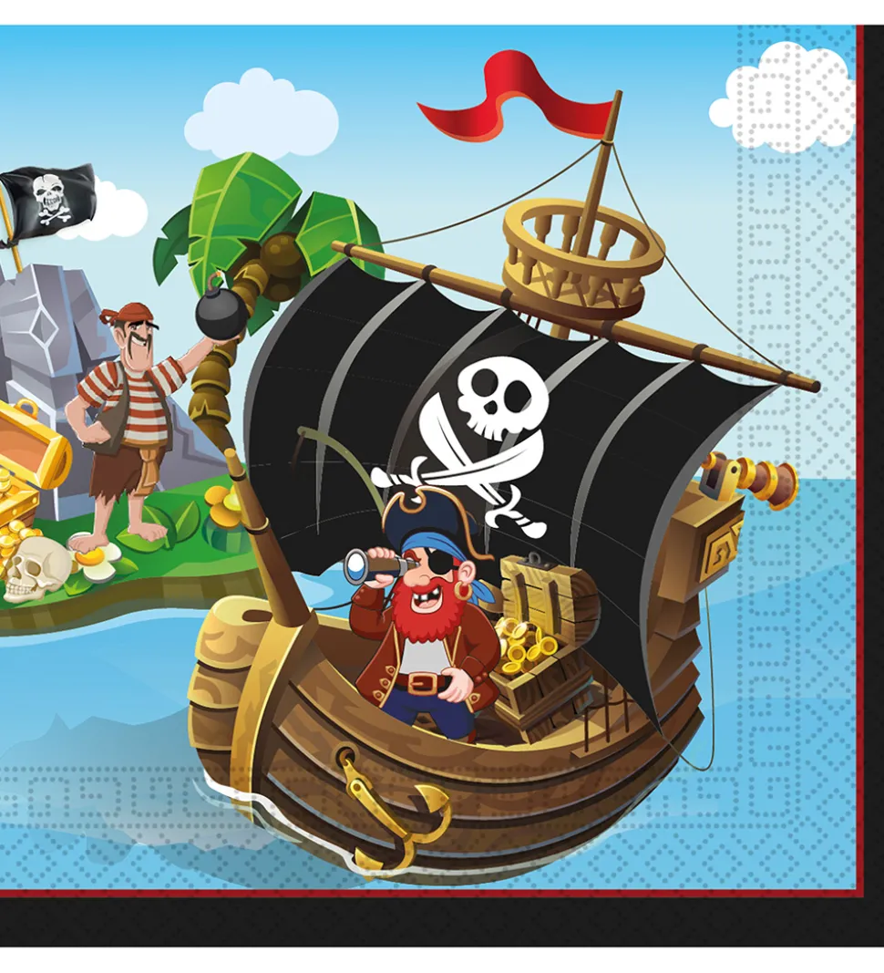 Decorata Party Servietter - 20-pak - 33x33 cm - Island Pirates