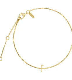 Design Letters Armbånd - F - 18K Guldbelagt