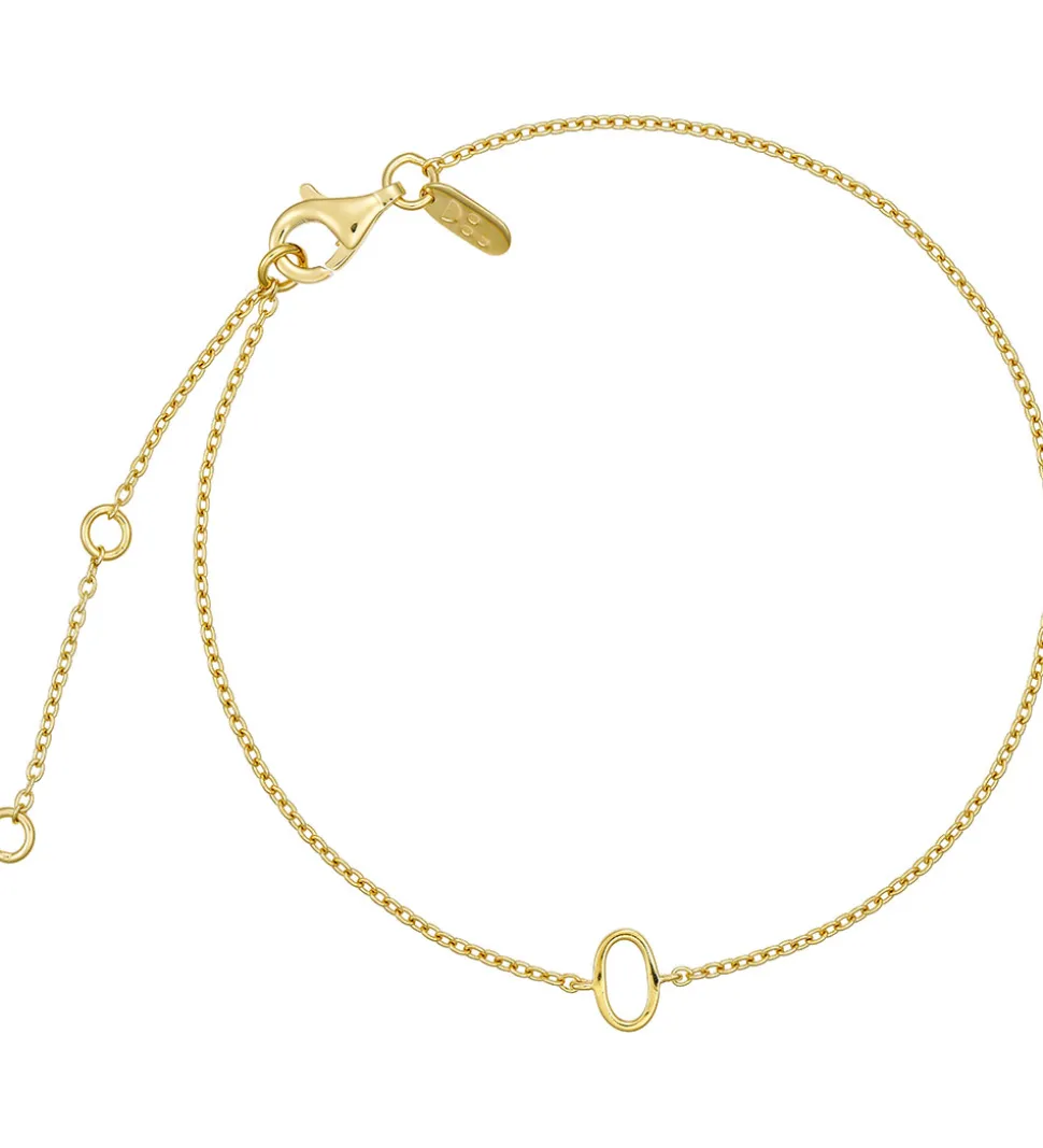 Design Letters Armbånd - O - 18K Guldbelagt