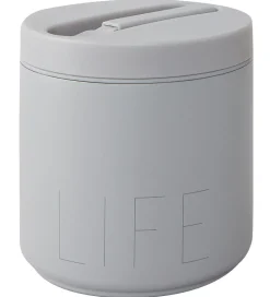Design Letters Madkasse m. Gaffel - Thermo Lunch Box - Stor - Gr