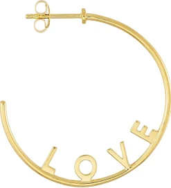 Design Letters Ørering - 1 stk. - Love Hoop - Guld