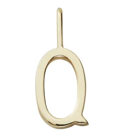 Design Letters Vedhæng Til Halskæde - Q - 18 K Guldbelagt