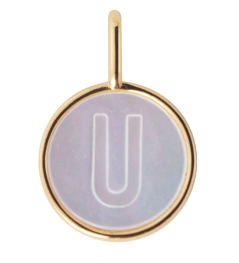 Design Letters Vedhæng Til Halskæde - U - Pearl Gold