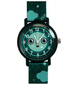 Djeco Armbåndsur - Montre Night - Sort/grøn