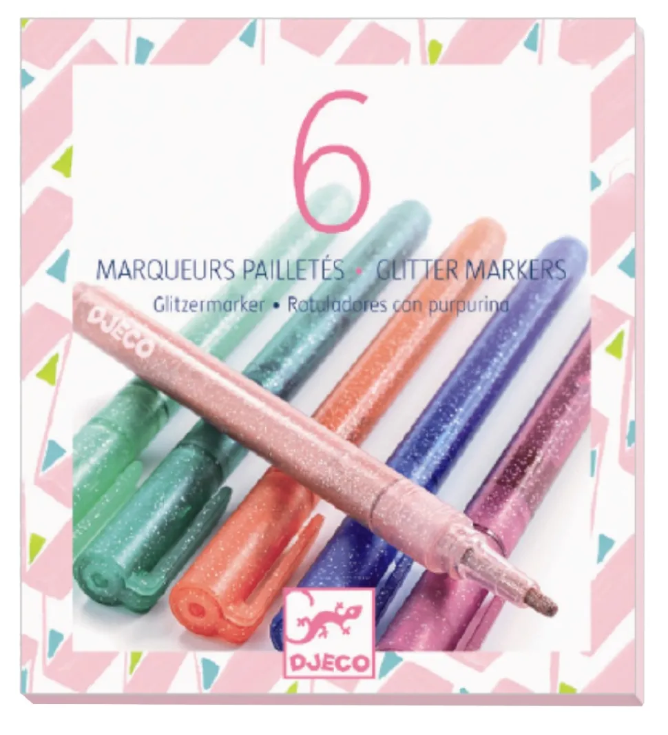 Djeco Tuscher - 6 stk. - Pastel m. Glimmer