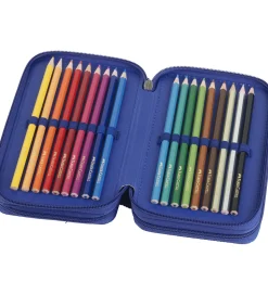 Faber-Castell Penalhus m. Indhold - Dinosaur - Blå