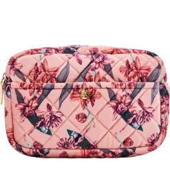 Fan Palm Toilettaske - Medium - Quiltet Velour - Flawless Rose