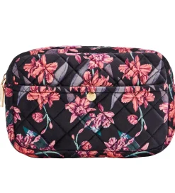 Fan Palm Toilettaske - Medium - Quiltet Velour - Flawless Black
