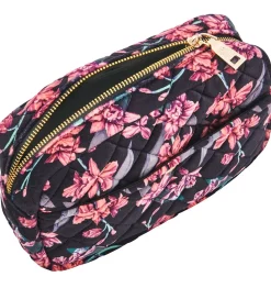 Fan Palm Toilettaske - Medium - Quiltet Velour - Flawless Black