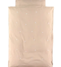 Filibabba Sengetøj - Baby - Warm Grey/Broderet Hvalen Christian