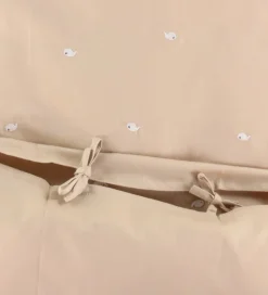 Filibabba Sengetøj - Baby - Warm Grey/Broderet Hvalen Christian