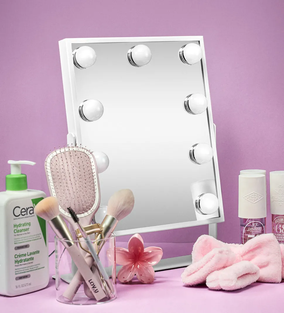 Gillian Jones Makeupspejl - 9 LED/Touch - Hvid