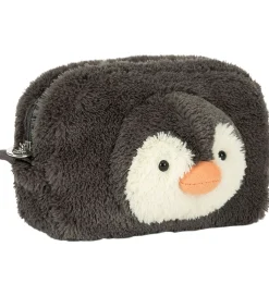 Jellycat taske - 13x19 cm - Peanut Penguin Pouch - Grå