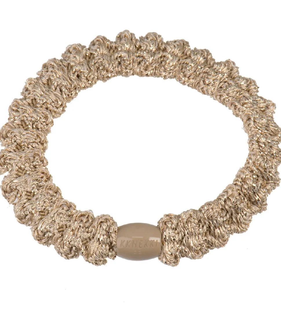 Kknekki Hårelastik - Beige Glimmer m. Lace