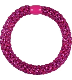 Kknekki Hårelastik - Elektrisk Pink Glimmer