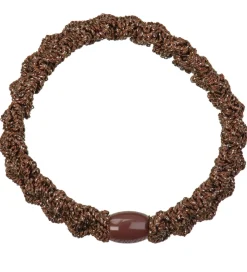 Kknekki Hårelastik - Mørkebrun Glimmer m. Lace