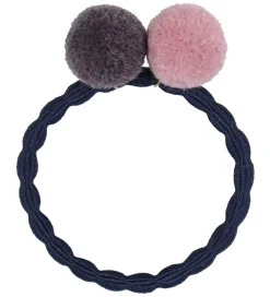 Kknekki Hårelastik - Navy m. Pompon