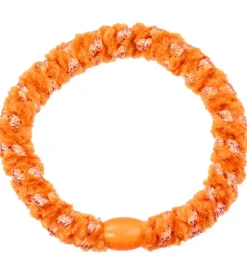 Kknekki Hårelastik - Orange Velour m. Glimmer