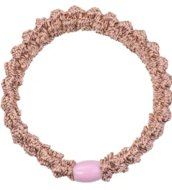 Kknekki Hårelastik - Støvet Rosa Glimmer m. Lace