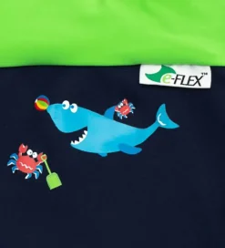 Konfidence Blebadebukser - UV50+ - Swim Nappy - Navy/Lime Fergal